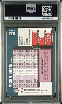2002 Fleer Tradition Michael Jordan PSA