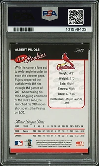 2001 Donruss Rookies R97 Albert Pujols PSA 9