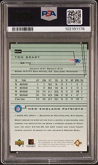2000 Upper Deck Encore 254 Tom Brady PSA 9