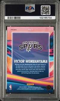 2023 Panini Hoops Premium Stock Anti Gravity 5 Victor Wembanyama Disco Prizm PSA 10