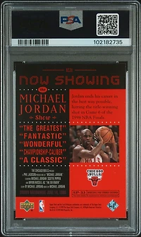 1999 Upper Deck Now Showing Ns30 Michael Jordan PSA 8