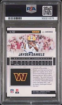 2024 Panini Luminance 102 Jayden Daniels Gold PSA 10