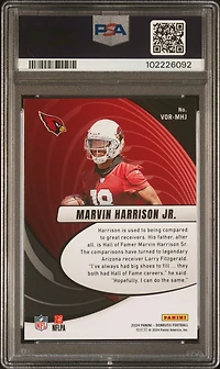 2024 Panini Donruss Vortex Vormhj Marvin Harrison Jr. PSA 9