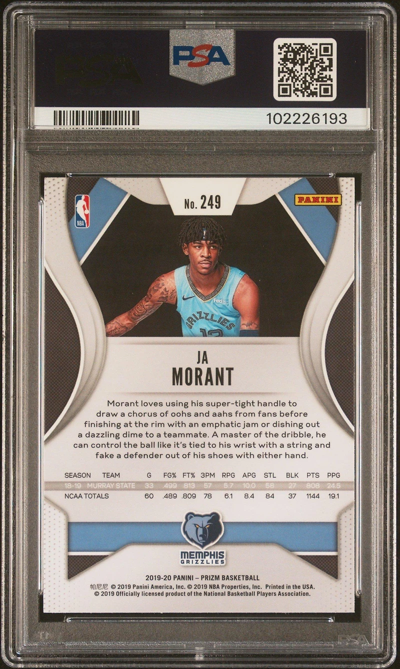 2019 Panini Prizm 249 Ja Morant PSA