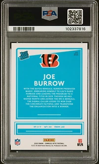 2020 Panini Donruss Optic 151 Joe Burrow PSA
