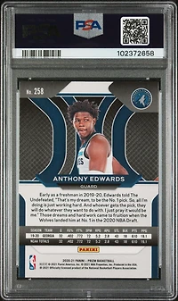 2020 Panini Prizm 258 Anthony Edwards PSA