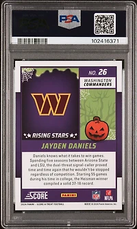 2024 Panini Score-a-treat Rising Stars 26 Jayden Daniels Bats PSA 10