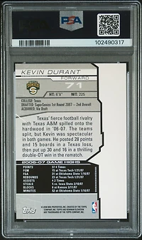 2007 Bowman Elevation 71 Kevin Durant PSA 9