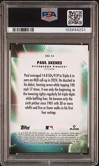 2024 Topps Chrome Update Stratospheric Stars 14 Paul Skenes PSA 9