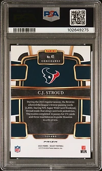 2023 Panini Select 41 Cj Stroud Silver Prizm PSA 10