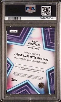 2023 Topps Chrome Future Stars Autographs Fsash Scoot Henderson PSA 9
