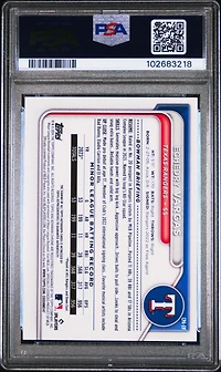 2024 Bowman Chrome Prospect Autographs Cpaev Echedry Vargas Blue Refractor PSA 9