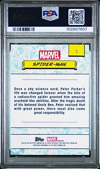 2024 Topps Chrome Marvel Sapphire Edition 1 Spider-man PSA 9