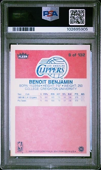 1986 Fleer 8 Benoit Benjamin PSA 9