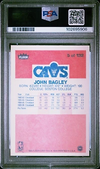 1986 Fleer 5 John Bagley PSA 9