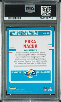 2023 Panini Donruss 357 Puka Nacua Optic Preview-blue Scope PSA 10
