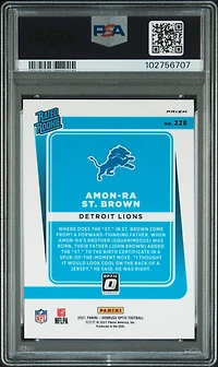 2021 Panini Donruss Optic 228 Amon-ra St. Brown Blue Hyper PSA 9