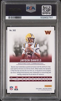 2024 Panini Prestige 302 Jayden Daniels PSA