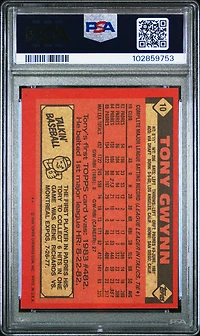 1986 Topps 10 Tony Gwynn PSA 9