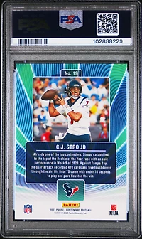 2023 Panini Contenders Winning Ticket 19 Cj Stroud Silver PSA 9