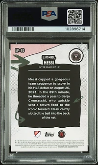 2024 Topps Mls Superstars Epic Performances Ep10 Lionel Messi PSA 10