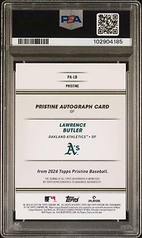 2024 Topps Pristine Pristine Autographs Palb Lawrence Butler Purple Pristine PSA 9