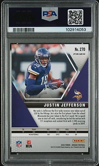 2020 Panini Mosaic Justin Jefferson Camo Pink PSA
