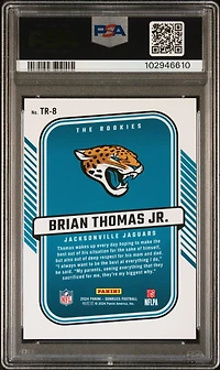 2024 Panini Donruss The Rookies Tr8 Brian Thomas Jr. PSA 10