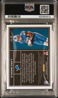 2020 Panini One 39 D'andre Swift Dual Patch Autograph-blue PSA 9