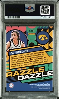 2024 Panini Caitlin Clark Collection Razzle Dazzle Rd1 Caitlin Clark PSA