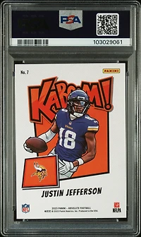 2023 Panini Absolute Kaboom! Horizontal 7 Justin Jefferson PSA 9