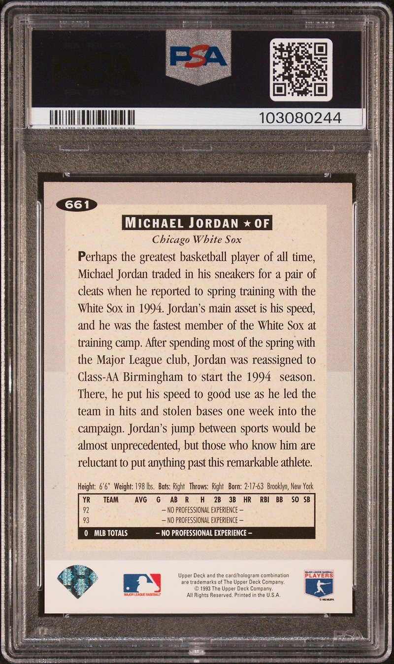 1994 Collector's Choice Michael Jordan PSA