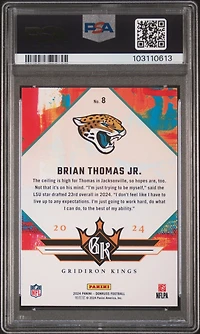 2024 Panini Donruss Rookie Gridiron Kings 8 Brian Thomas Jr. PSA 10