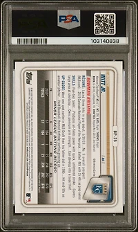 2020 Bowman Paper Prospects Bp25 Bobby Witt Jr. PSA