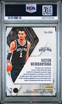 2023 Panini Phoenix 256 Victor Wembanyama Red Ice PSA