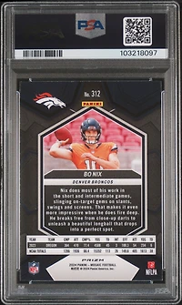 2024 Panini Mosaic 312 Bo Nix Green PSA 10
