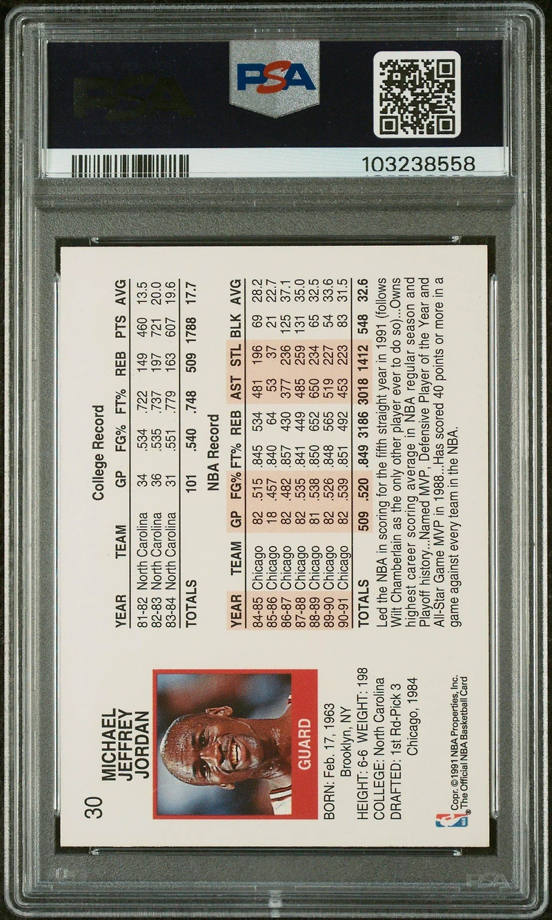 Hoops Michael Jordan PSA