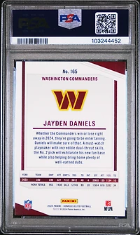 2024 Panini Donruss Elite 165 Jayden Daniels PSA
