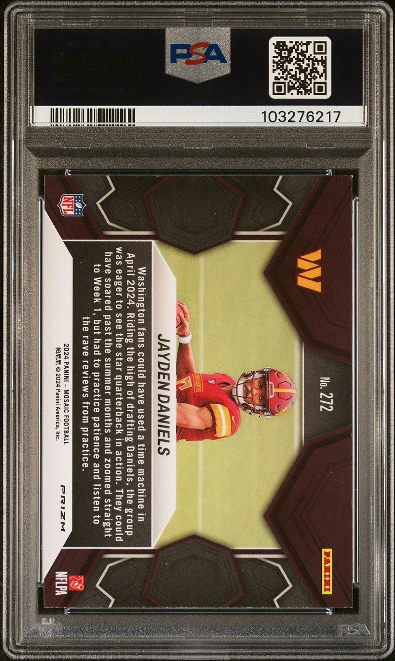 2024 Panini Mosaic 272 Jayden Daniels Silver PSA 10