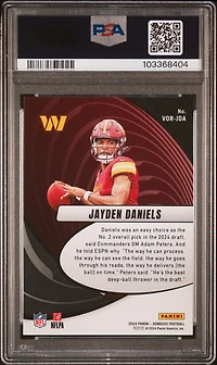 2024 Panini Donruss Vortex Vorjda Jayden Daniels PSA 10