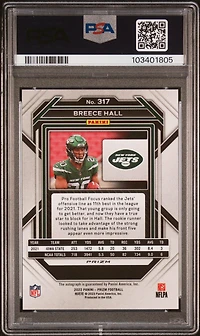2022 Panini Prizm 317 Breece Hall Autograph PSA 9