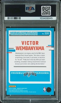 2023 Panini Donruss 220 Victor Wembanyama Holo Green Laser PSA