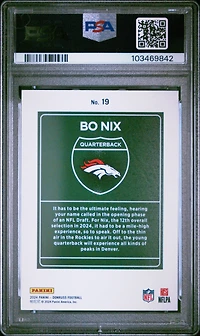 2024 Panini Donruss Downtown! 19 Bo Nix PSA