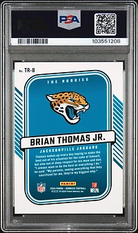 2024 Panini Donruss The Rookies Tr8 Brian Thomas Jr. PSA 10
