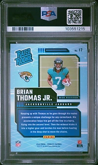 2024 Panini Donruss Rated Rookies Retro 17 Brian Thomas Jr. PSA