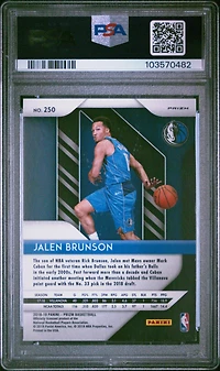 2018 Panini Prizm 250 Jalen Brunson Red/white/blue Prizm PSA