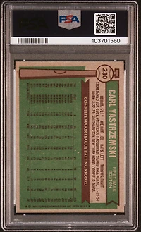1976 Topps 230 Carl Yastrzemski PSA 8