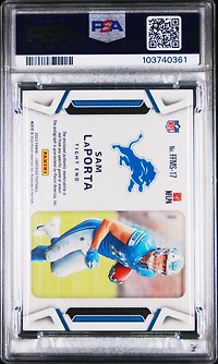 2023 Panini Certified Freshman Fabric Mirror Signature Ffms17 Sam Laporta PSA 10
