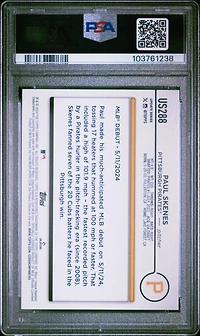 2024 Topps Update Us288 Paul Skenes Holiday PSA