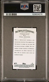 2024 Topps Allen & Ginter Rookie Design Variations Mini Rd11 Paul Skenes PSA 10